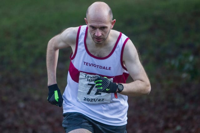 Andrew Gibson was runner-up in Teviotdale Harriers' men's race on Saturday in a time of 45.52