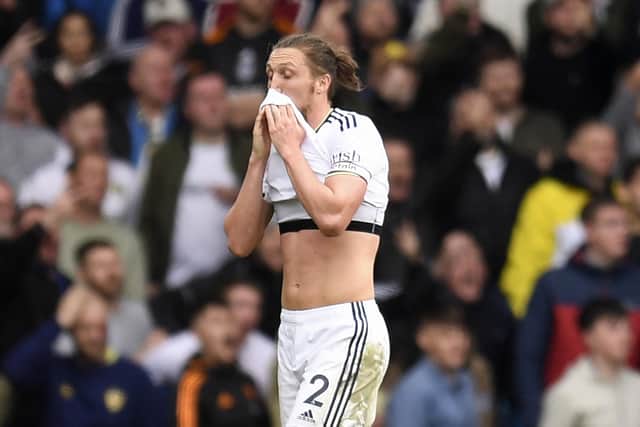 TOUGH OUTING - Javi Gracia backed Luke Ayling in the Leeds United line-up and the right-back encountered a difficult afternoon against Crystal Palace. Pic: Getty