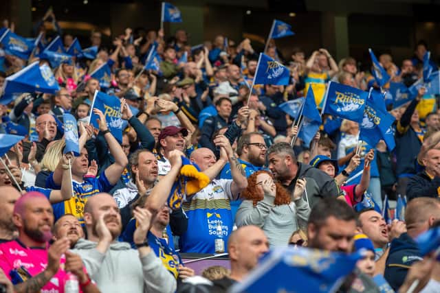 The Grand Final was disappointing, but Rhinos' fans could leave Old Trafford feeling positive about the future.  Picture by Bruce Rollinson.