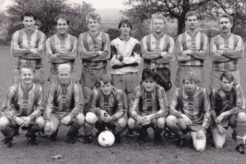 Rawdon, who played in Division 1 of the Wharfedale Triangle League, pictured in November 1989. Back row, from left, are Darren Downes, Tim Bennett, Mark Stirk, Mark Walker, Andy Firth, Richard Gill and Alan Lawrenson. Front row, from left, are Sean Dodson, Mark Firth, Brian Teale, Martin Gilks, Carl Bellwood and Martin Pullen.
