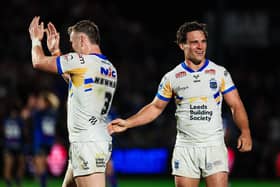 Harry Newman, left and Brodie Croft are both set to make thier final home appearance for Leeds Rhinos on Friday. Picture by Alex Whitehead/SWpix.com.