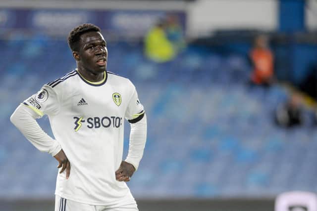 WIND-UP MERCHANT - Willy Gnonto was only too happy to engage with Tranmere players and fans alike during Leeds United Under 21s' 5-3 Papa John's Trophy victory. Pic: Steve Riding