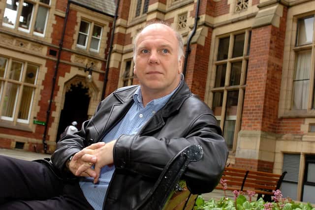 DCI Banks crime author Peter Robinson pictured on a return visit to the University of Leeds in 2005 (Photo: Jonathan Gawthorpe)