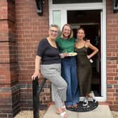 (From left) Karen Wright with her cousin Heather and daughter Kit