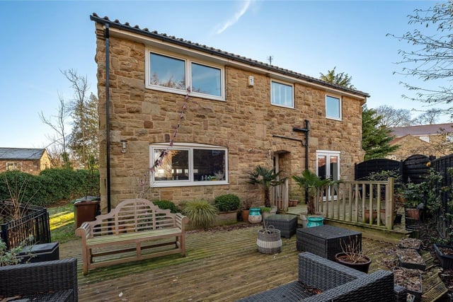 Surrounded by mature gardens which have been carefully planned and landscaped and offer a lawn area, alongside a timber decking patio which provides an ideal space for al fresco dining.