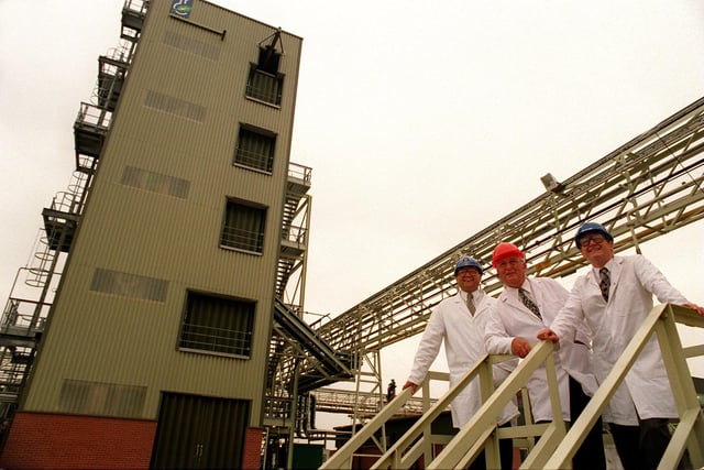 Lambson Speciality Chemicals  of Castleford who have been shortlisted  for a Yorkshire Post  Excellance in Business Award in August 1996. Pictured, from left, are Fraser Hall, Ian Hall  and John Mackman on site.