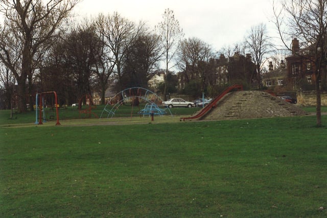 The playground on Woodhouse Cliff, just north of Woodhouse Lane. Pictured in August 1993.