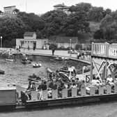A busy Peasholm Park in August 1966.