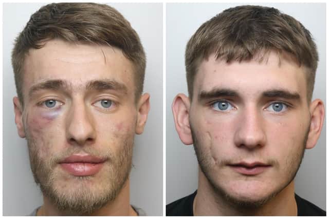 Portman (left) and Hall were jailed for the attack on the woman. (pic by WYP)