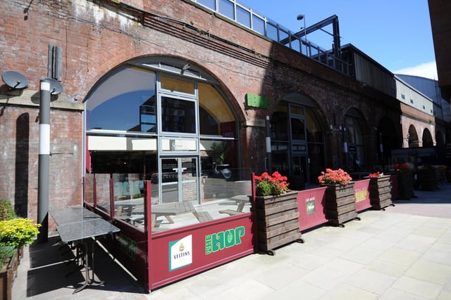 CAMRA said: "Beneath the arches of Leeds Station's platform 17, the Hop serves a range of cask ales from Ossett Brewery plus guest beers. There are also three ciders available including Weston's Old Rosie."