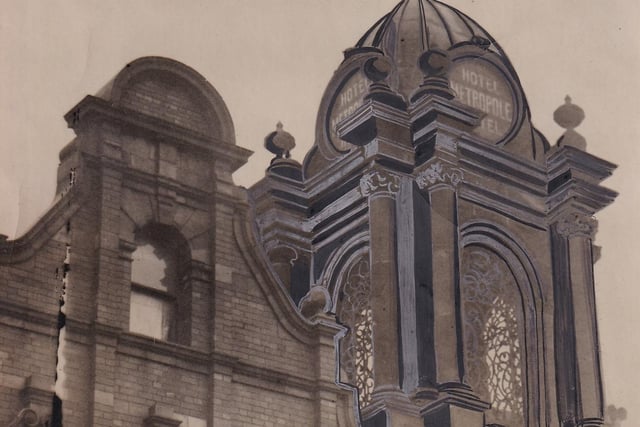 The cupola on the roof, pictured in May 1922, was taken from the demolished 4th White Cloth Hall, built in 1868 on the same site. The 4th White Cloth Hall was a market for the sale of undyed cloth.  was built in 1868 by the North Eastern Railway company to replace the 3rd White Cloth Hall that they had had to partly demolish in 1865 to build the impressive North Eastern Viaduct to access the New Station. The building did not last long, due to the decline in cloth manufacturing in Yorkshire. It was never fully used, and was demolished in 1895.