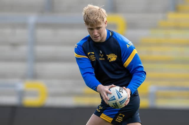 Toby Warren seen in pre-season training with Leeds Rhinos. Picture by Tony Johnson.