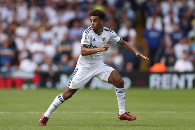 LEEDS, ENGLAND - AUGUST 06:  Tyler Adams of Leeds United during the Premier League match between Leeds United and Wolverhampton Wanderers at Elland Road on August 6, 2022 in Leeds, United Kingdom. (Photo by Marc Atkins/Getty Images)