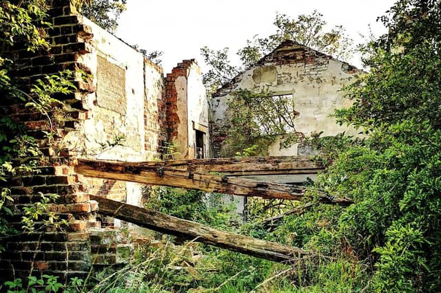 Underneath all of the rubble, some of Old Park Farm original features remain.