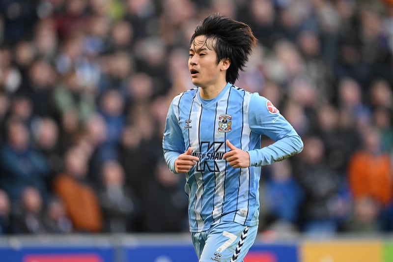 Coventry's Japanese winger Sakamoto is out with a back injury.
