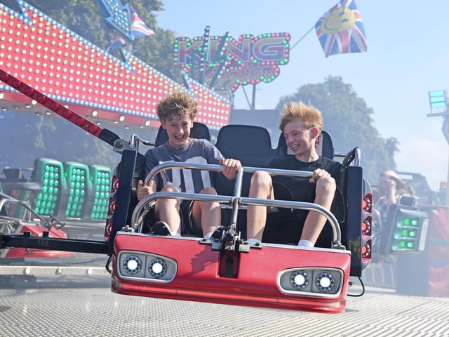 Young visitors enjoy the fairground rides at Harrogate Food and Drink Festival at Ripley Castle. (Picture Gerard Binks)