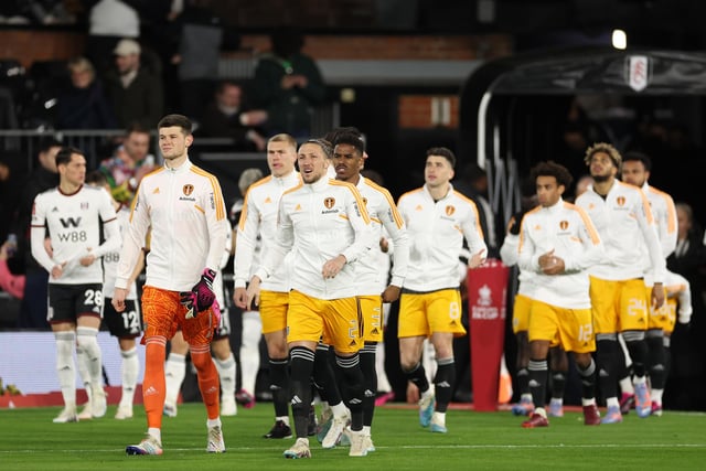Luke Ayling of Leeds United leads the team out prior to the Emirates FA Cup Fifth Round match between Fulham and Leeds United at Craven Cottage (Photo by Warren Little/Getty Images)