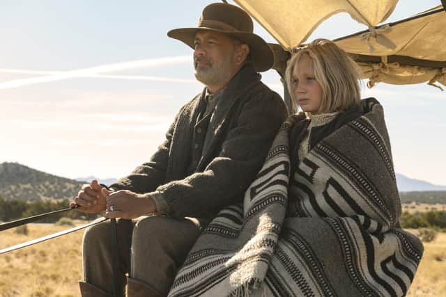 Tom Hanks and 12-year old Helena Zengel star in new Western, News of the World (Photo: Netflix)