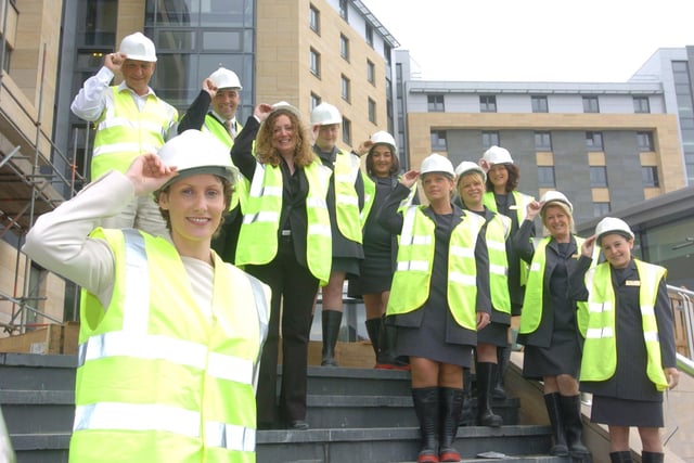 Work had been completed on Bewley's Hotel in July 2004 with staff ready to welcome the first guests. Pictured is general manager Paula Asple, foreground, with colleagues.