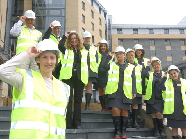 Work had been completed on Bewley's Hotel in July 2004 with staff ready to welcome the first guests. Pictured is general manager Paula Asple, foreground, with colleagues.