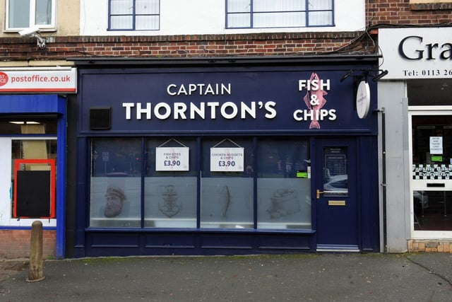 Captain Thornton's Fish and Chip Shop, Roundhay, has a rating of 4.5 stars from 268 Google reviews. A customer at Captain Thornton's said: "Absolutely delicious, full of flavour, great service and attitude amongst staff there and good choice options available. My go to chip shop this will be whilst living nearby."