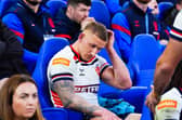 The disappointment shows as Leeds Rhinos forward Mikolaj Oledzki reflects on England's loss to Australia in the second Ashes Test. Picture by Olly Hassell/SWpix.com.