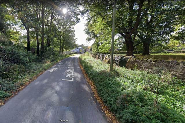 The victim was walking in a field off Ledston Mill Lane. Picture: Google