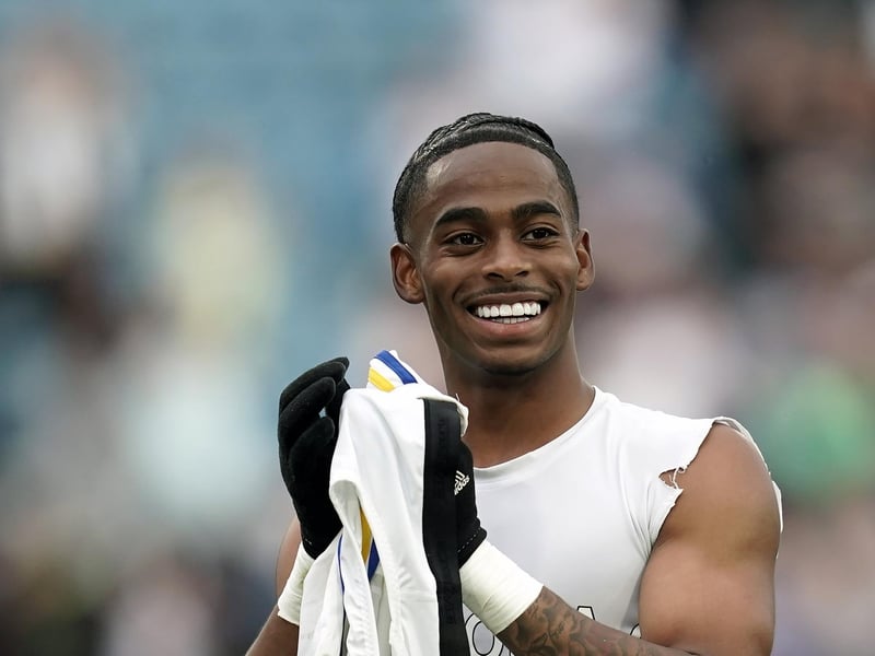 Gnonto's close friend and teammate Summerville is not far behind. He has the second-highest average rating in 2023/24. (Photo credit: Robbie Stephenson/PA Wire)