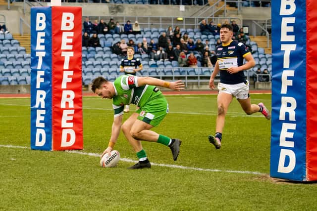 Hunslet's Jake Sweeting has a quad muscle injury. Picture by Paul Whitehurst.