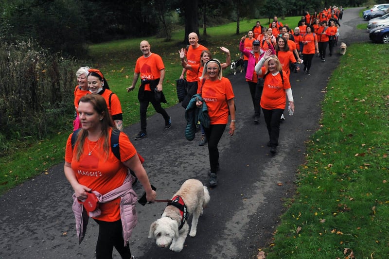 Walk leaders set the pace as fundraisers marched to generate money for Maggie's Forth Valley.