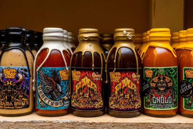 The new cheese shop has everything its first site does, which is located in the Corn Exchange. Pictured are the hot sauces available.