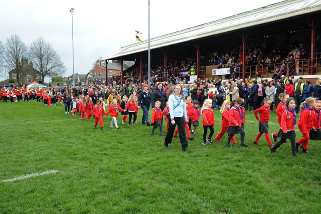 The parade ended with a rendition of the national anthem at Morley Rugby Football Club.