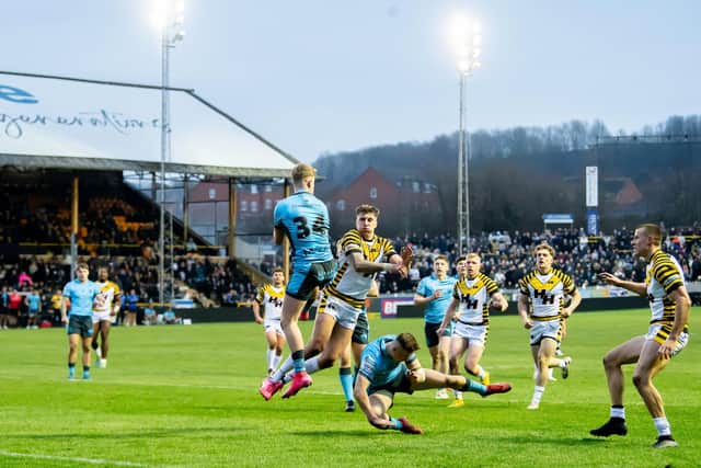 Castleford Tigers take on Hull FC in a pre-season game at what is now OneBore Stadium. Picture by Allan McKenzie/SWpix.com.