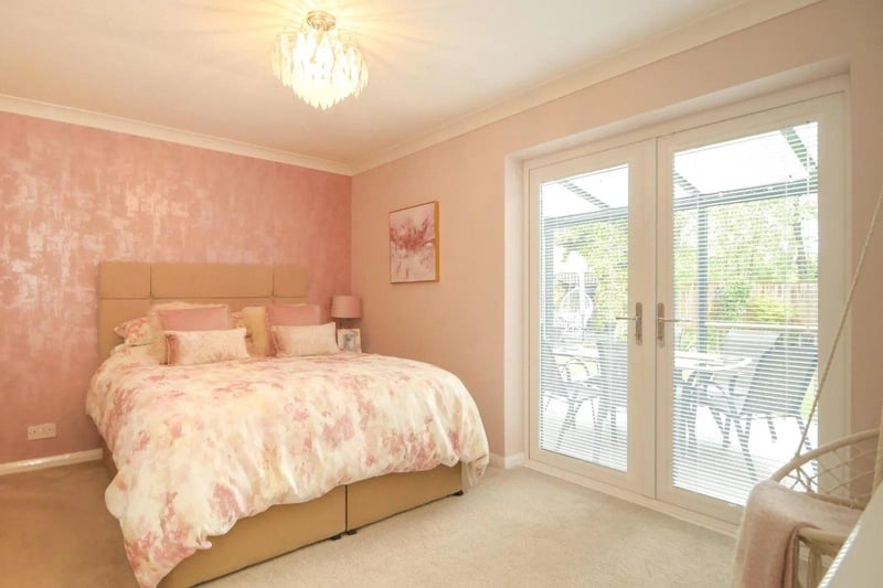 Bedroom one is located to the ground floor and is a brilliant sized double room with French doors leading out to the garden.