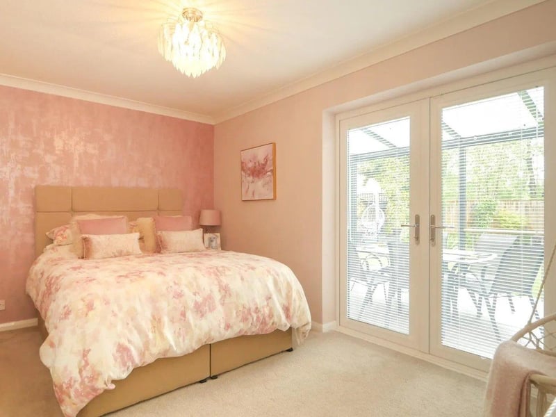 Bedroom one is located to the ground floor and is a brilliant sized double room with French doors leading out to the garden.