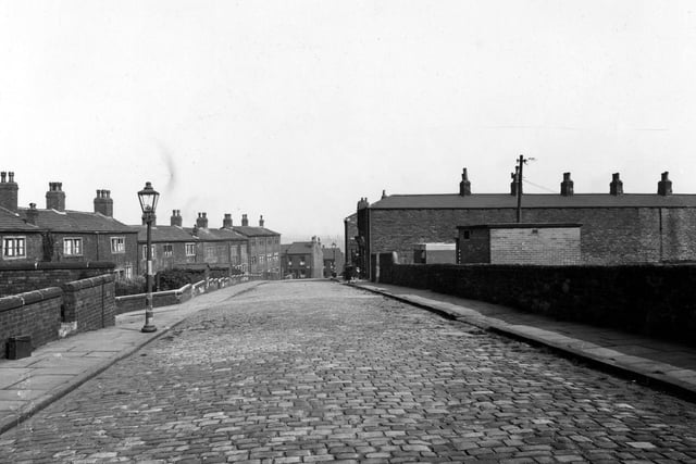 A view of air raid wardens post on south side looking east along Ley Lane. View towards city centre in background. Pictured in September 1945.