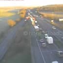 There is seven miles of congestion on the A1(M) following a collision