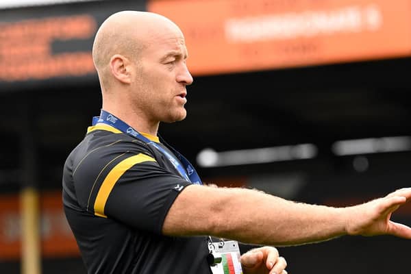 New Tigers coach Danny Ward at training this week. Picture by Sam Mills/Castleford Tigers.