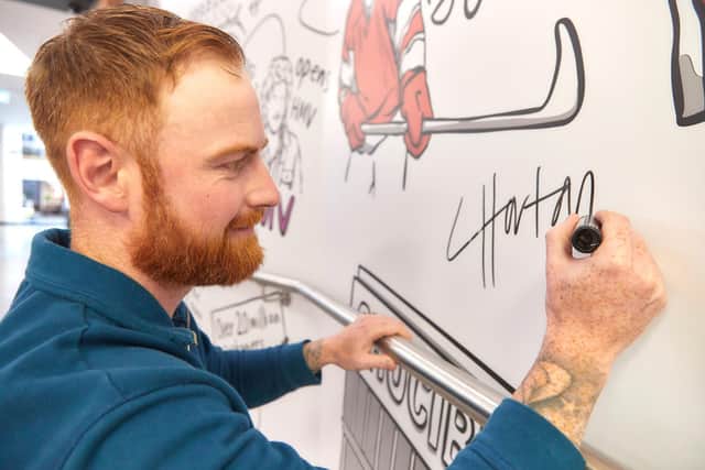 The mural was created by local artist Luke Horton