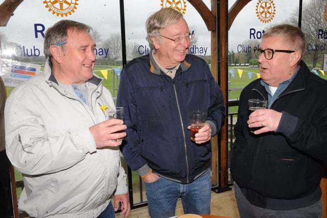 Jim Barker, Steve Milton and Nick Upton chat about the beer on offer. This year's line-up included more than 30 locally-produced beers, including brews from Quirky Craft Ales in Garforth and Kirkstall Brewery.