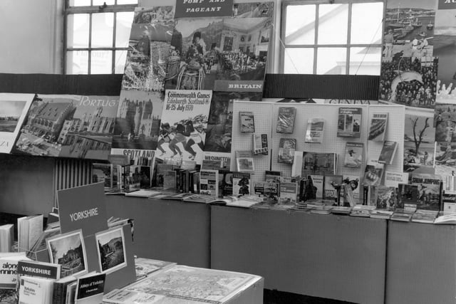 Inside Burley Library which boasted a holiday display of books on Yorkshire and other areas of the UK. Pictured in 1970.