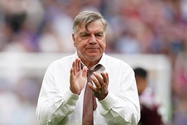 Leeds United manager Sam Allardyce applauds the fans after the Premier League match at the London Stadium (Pic: Mike Egerton/PA Wire)