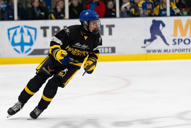 FLYING FIN: Two-way forward Finley Bradon has enjoyed a positive impact in the games he has played for Leeds Knights this year. Picture courtesy of Oliver Portamento