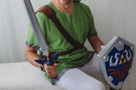 Jonny dressed as Link from The Legend of Zelda in honour of anonymous stem cell donor his daughter named ‘Zelda’