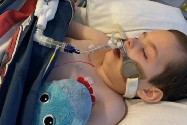 Seven-year-old Joel was in intensive care for eight weeks following a seizure.