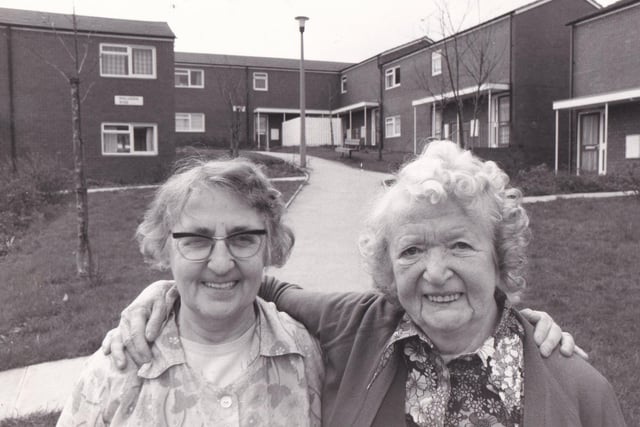 "Neighbourliness has not died" agreed Malvern Rise residents Emily Cooper, left, and Eveline Winterbottom in May 1979.