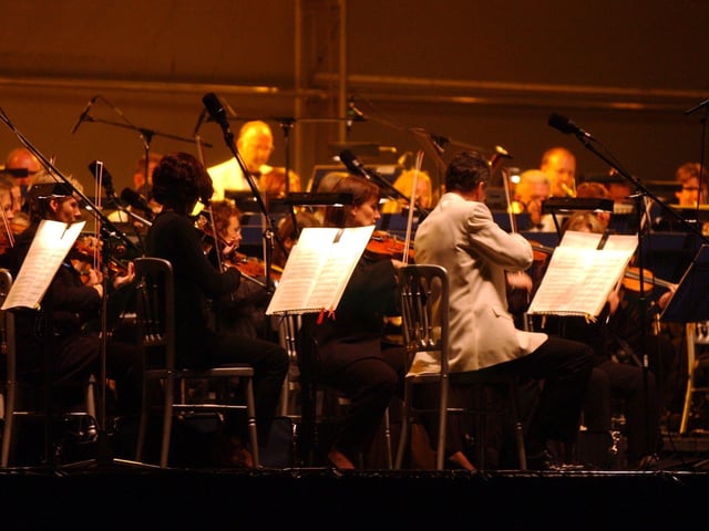 The orchestra at Classical Fantasia in September 2003.