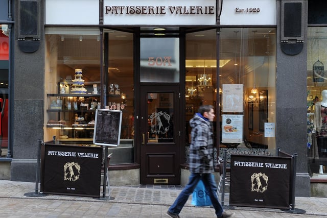 Patisserie Valerie has been serving handmade cakes, pies, pastries and chocolate gateaux since 1926. The Leeds restaurant is on Albion Street, and is rated 4 stars. Visitors said: "Excellent service, friendly staff and a great afternoon tea experience."