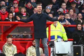 DEFIANCE: From former Leeds United boss Jesse Marsch, pictured during his last game in charge at Nottingham Forest in February of this year. Photo by Clive Mason/Getty Images.