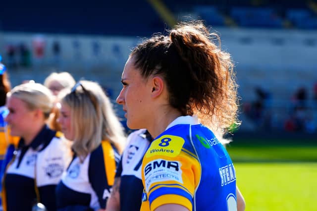Ebony Stead scored five tries for Leeds Rhinos women in their record win at Sheffield Eagles. Picture by Olly Hassell/SWpix.com.